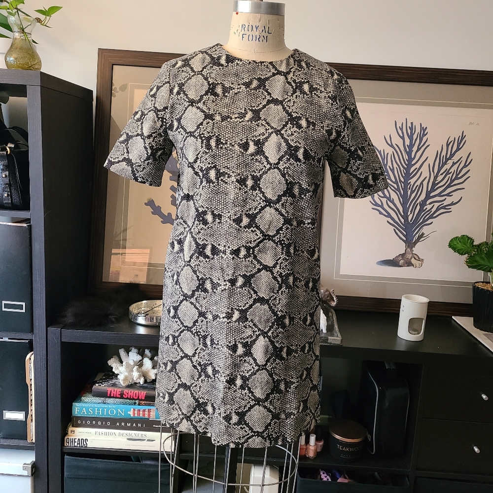 Zara Shift Dress in Snakeskin Pattern - Picture 3 of 7